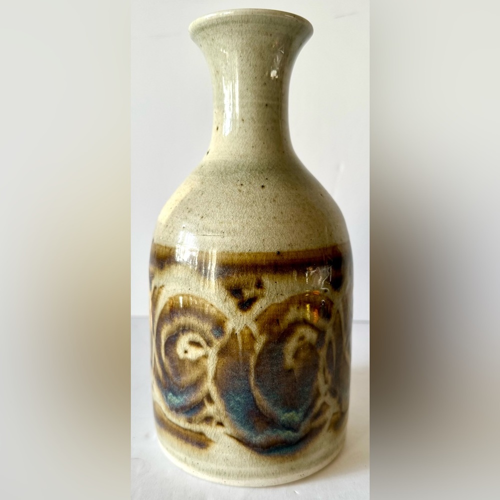 Vintage Handmade Ceramic Porcelain Pottery Vase Signed "Preijss 3-84"